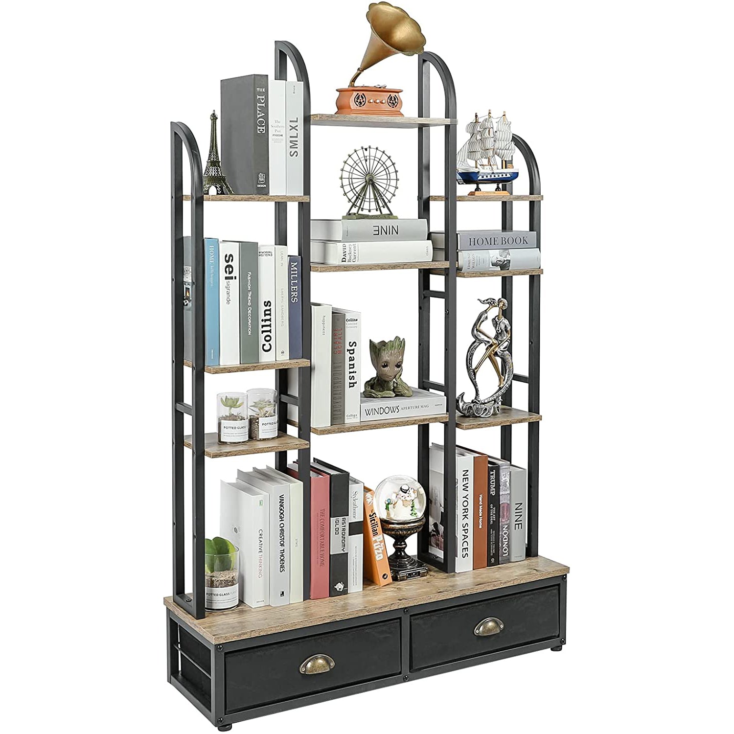 Free Standing Bookshelf with 2 Drawers Xcosrack