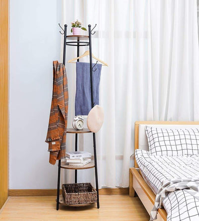 Coat Rack With Shelves Better Placement Of Clothes