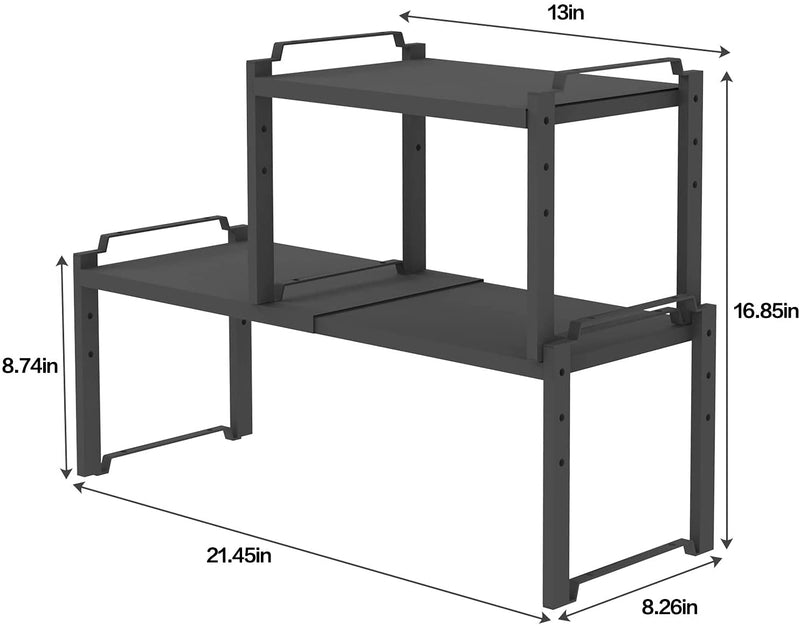 2 tier spice rack size chart