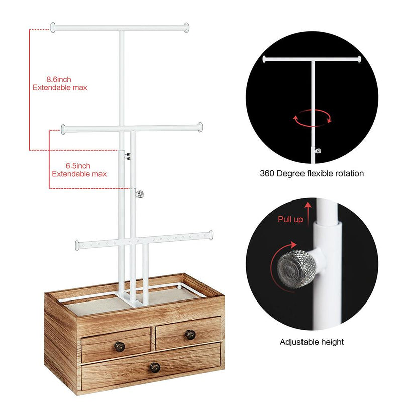 white jewelry drawer organizer X-cosrack