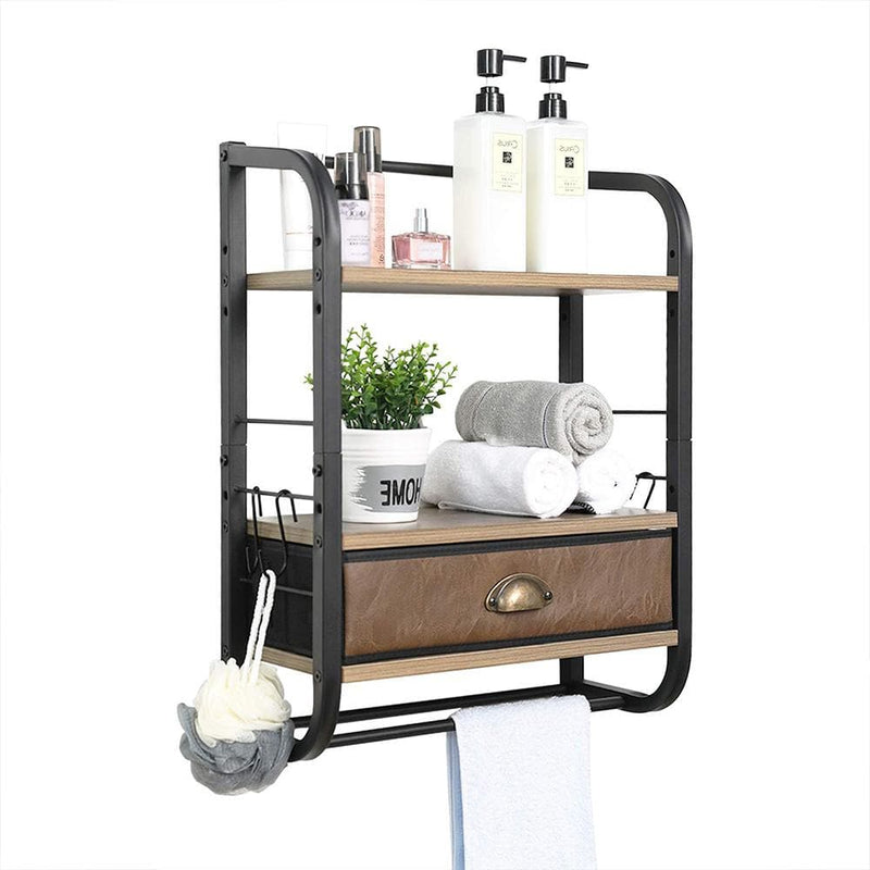 3 tier bathroom towel shelves wall mounted