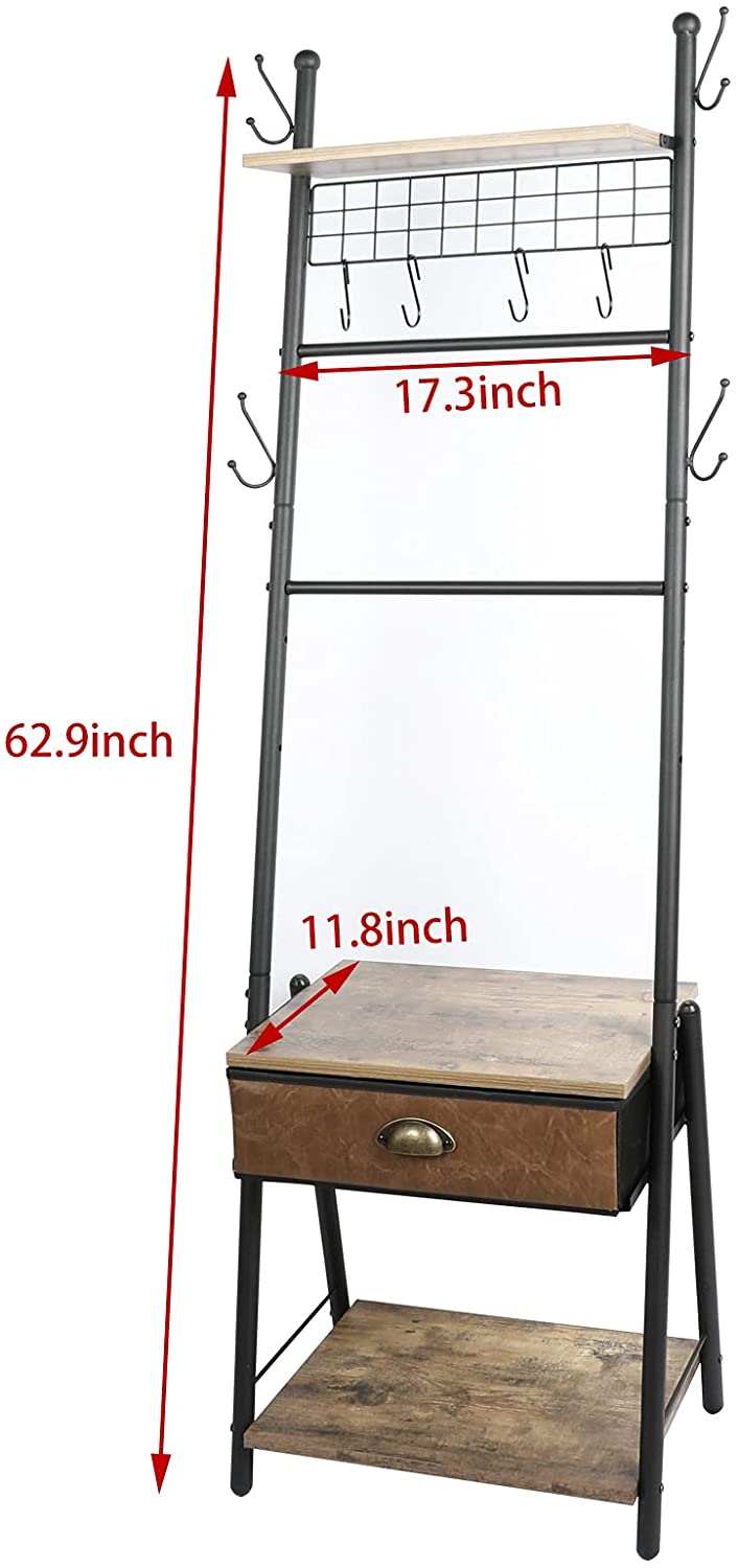 3 tier ladder shelf size chart