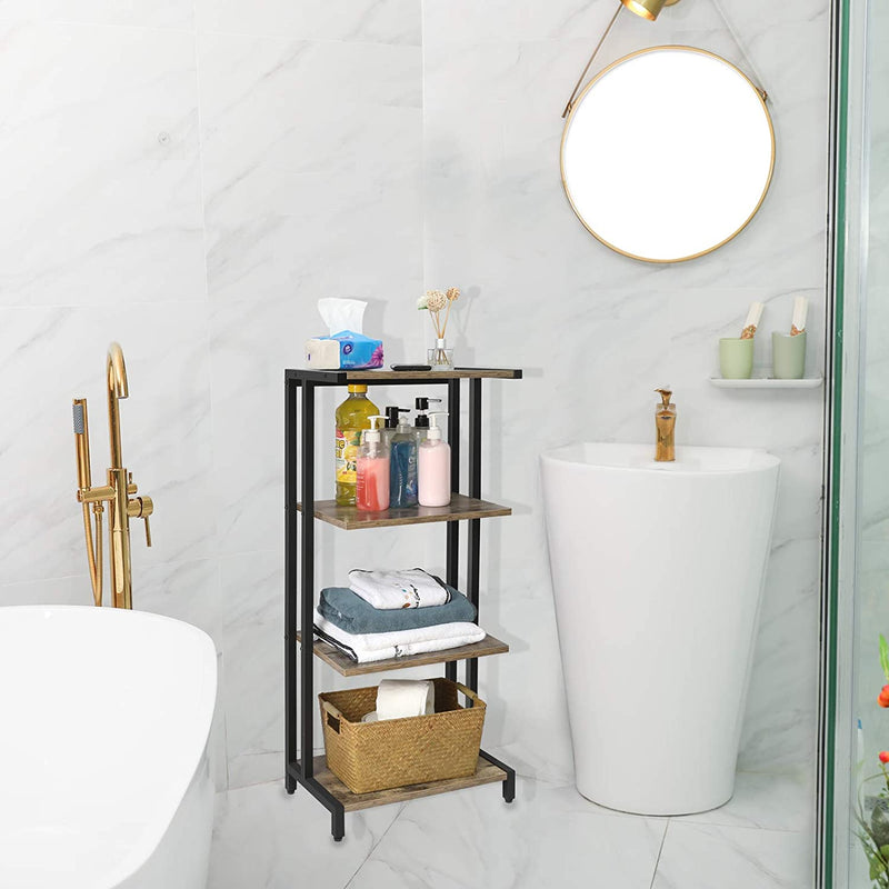 4-tier bathroom tower shelf