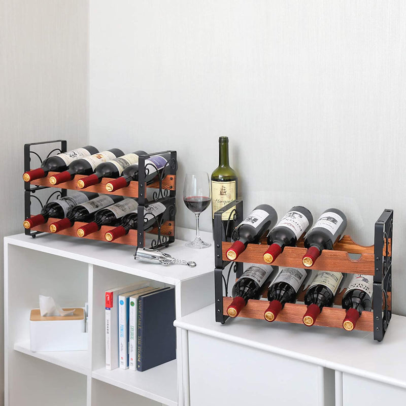 er diy wine rack can be used separately in 2 tiers