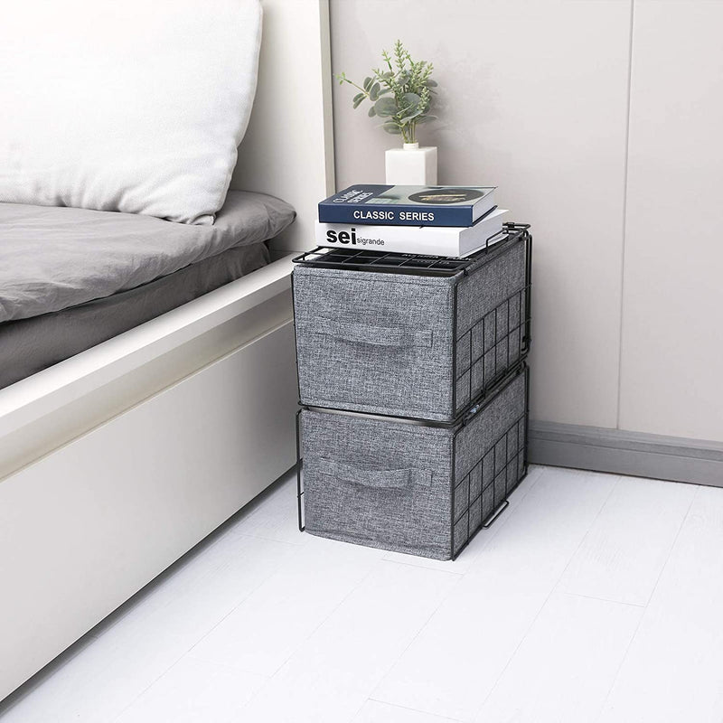 Stackable Storage Bins with Shelves