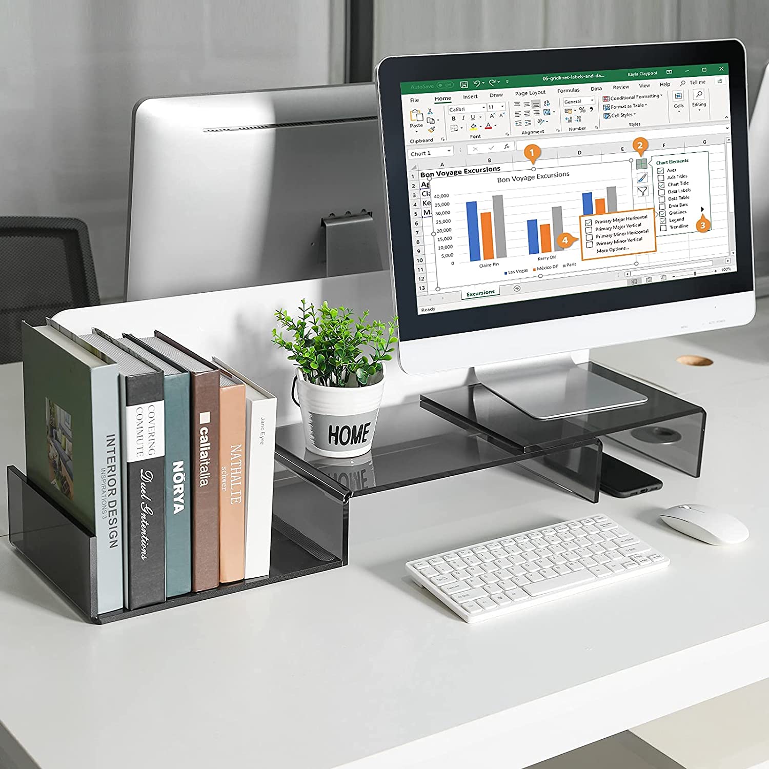 Clear acrylic computer monitor stand | X-cosrack