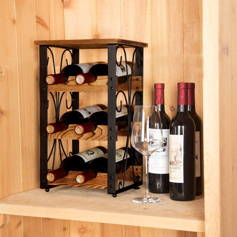 6 bottle countertop wine rack