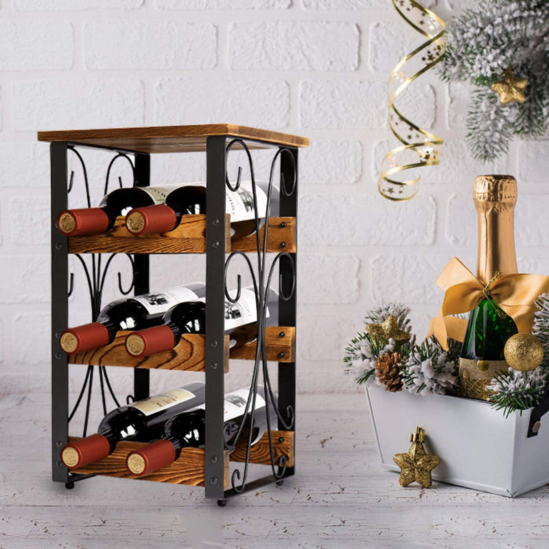 6 bottle countertop wine rack