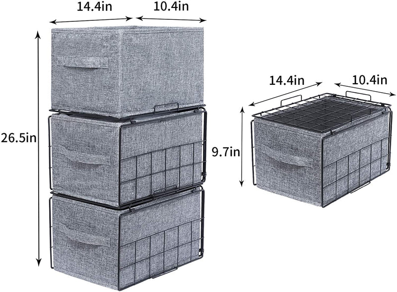 Stackable Storage Bins with Shelves