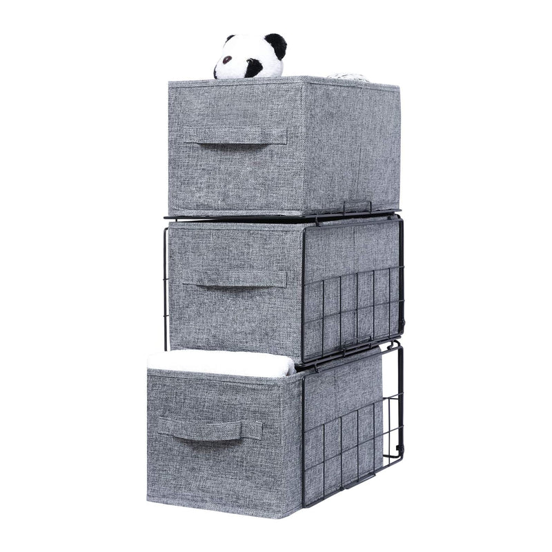 Stackable Storage Bins with Shelves