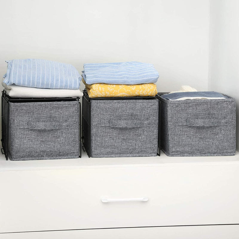 Stackable Storage Bins with Shelves