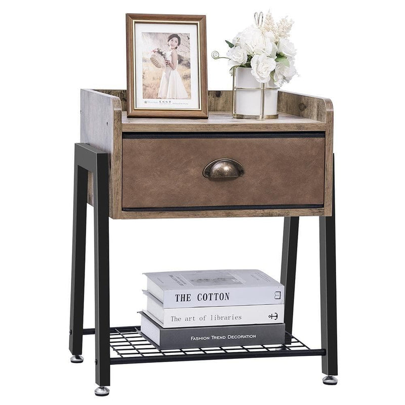 bedside table with drawers