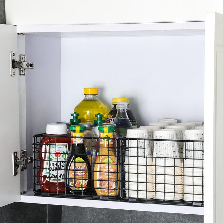 Black Metal Wire Storage Baskets | X-cosrack