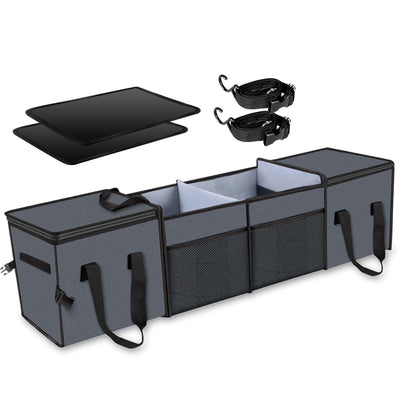 car trunk organizer gray