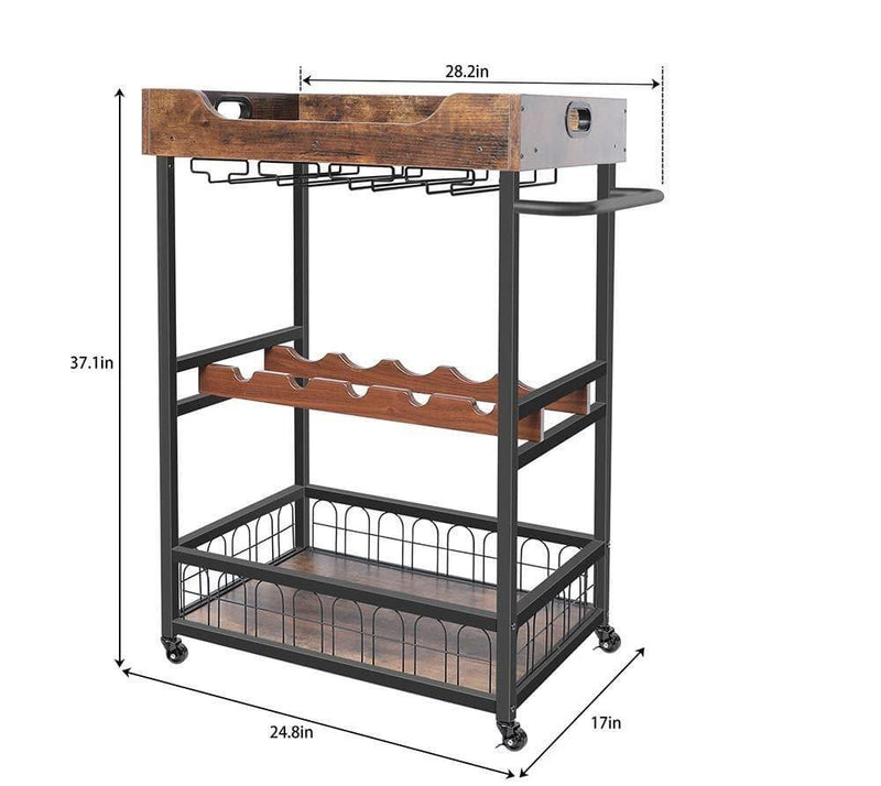 cheap wine cart size chart