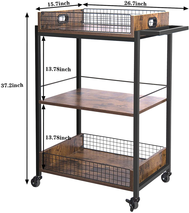 coffee cart for kitchen size chart