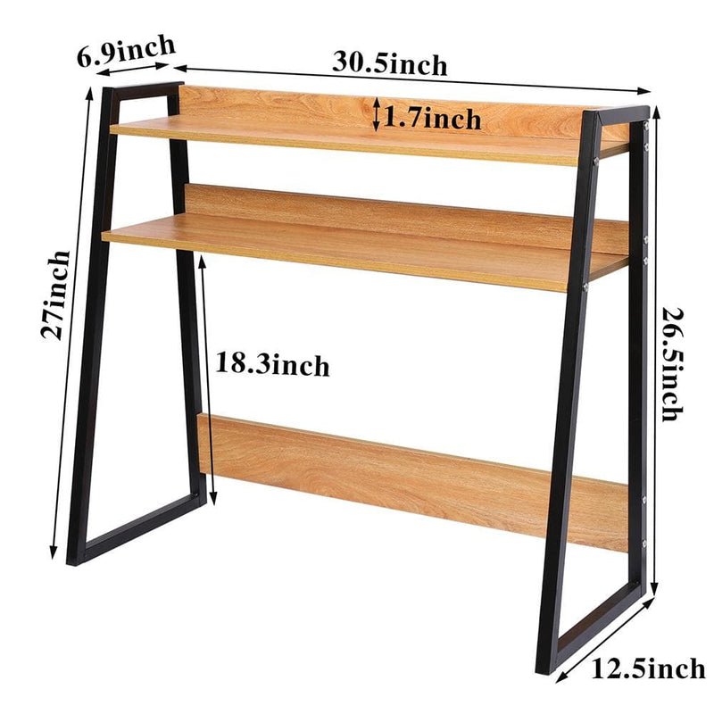 computer desk bookshelf size chart