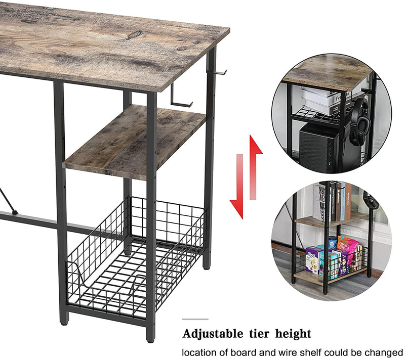 computer gaming desk adjust height