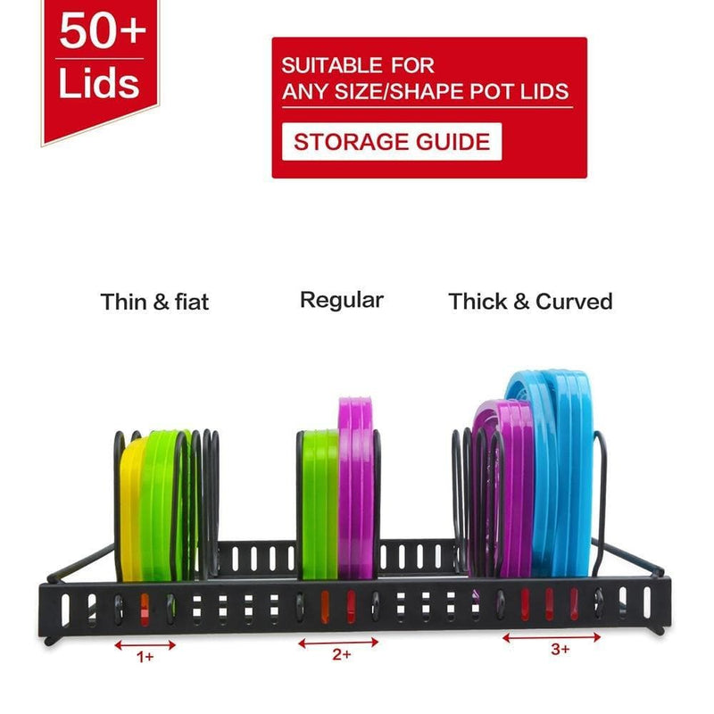 diy lid organizer guide chart