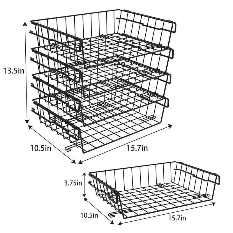 document tray organizer size chart