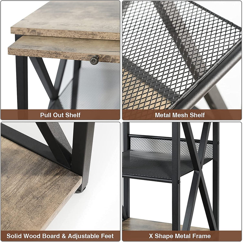 industrial end table detail show