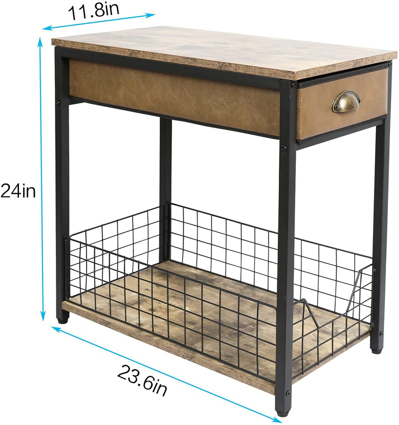 industrial nightstand size chart