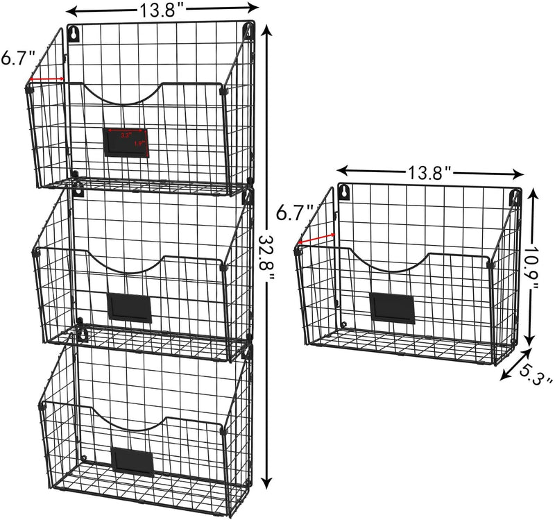 metal letter tray size chart