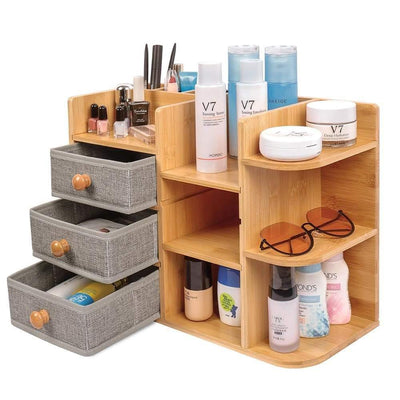 Bamboo Makeup Organizer X-cosrack