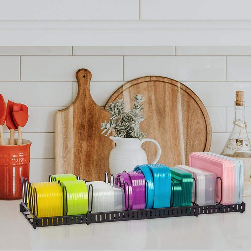 pan lid organizer on the kitchen table