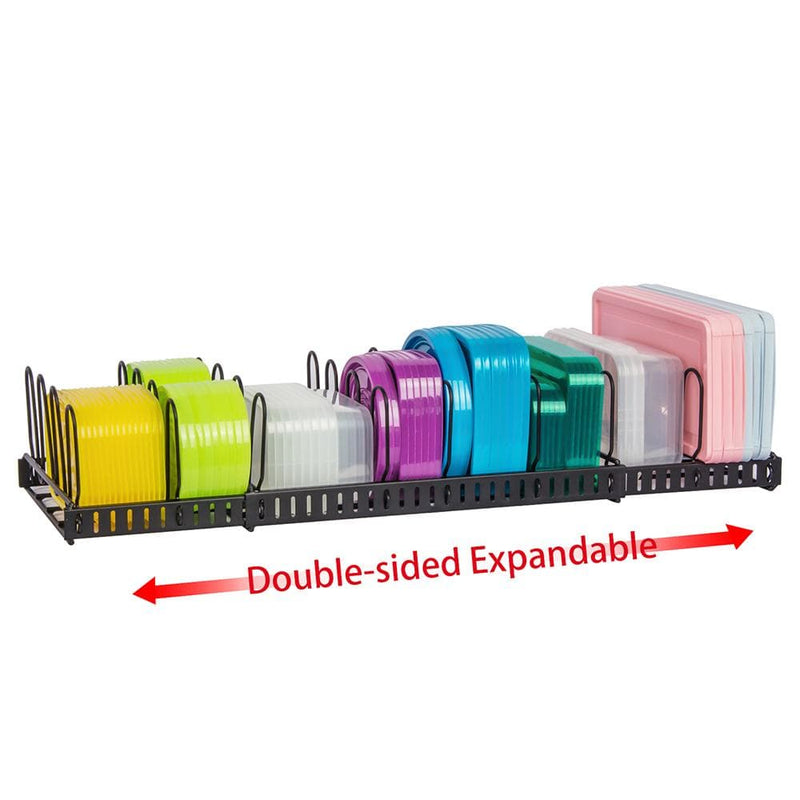 pot lid organizer, double sided expandable