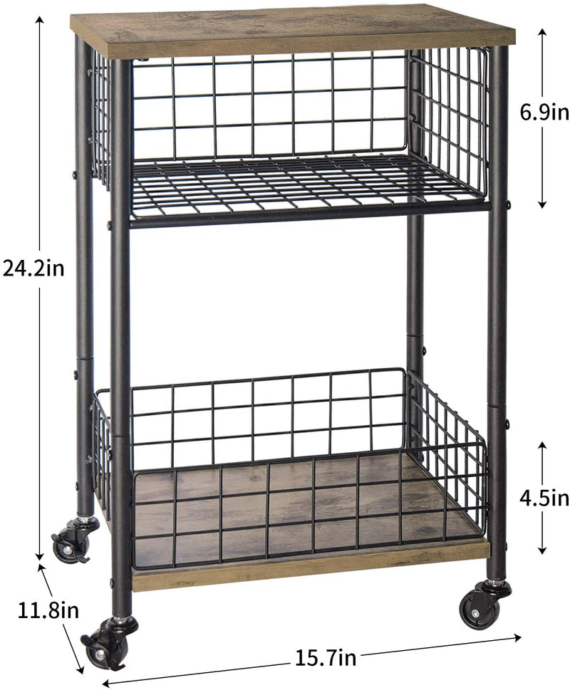 rolling side tables size chart