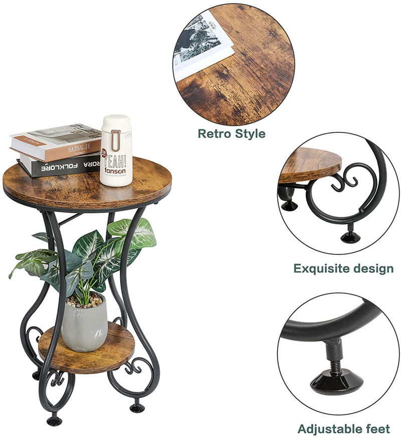 round wood coffee table detail show
