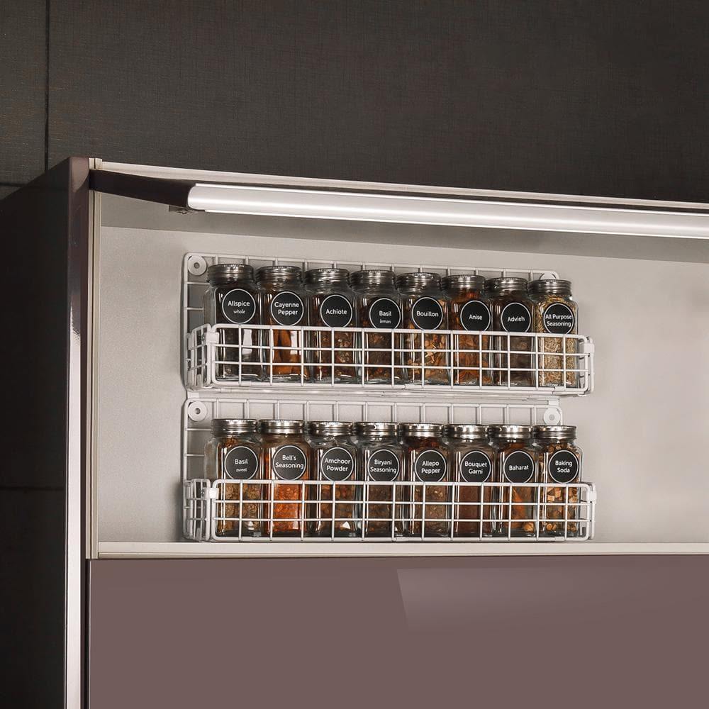 Off White Spice Rack White Spice Rack 4-Tier Wall Mounted | X-cosrack