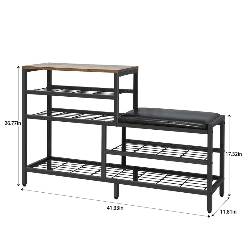 shoe storage bench size chart