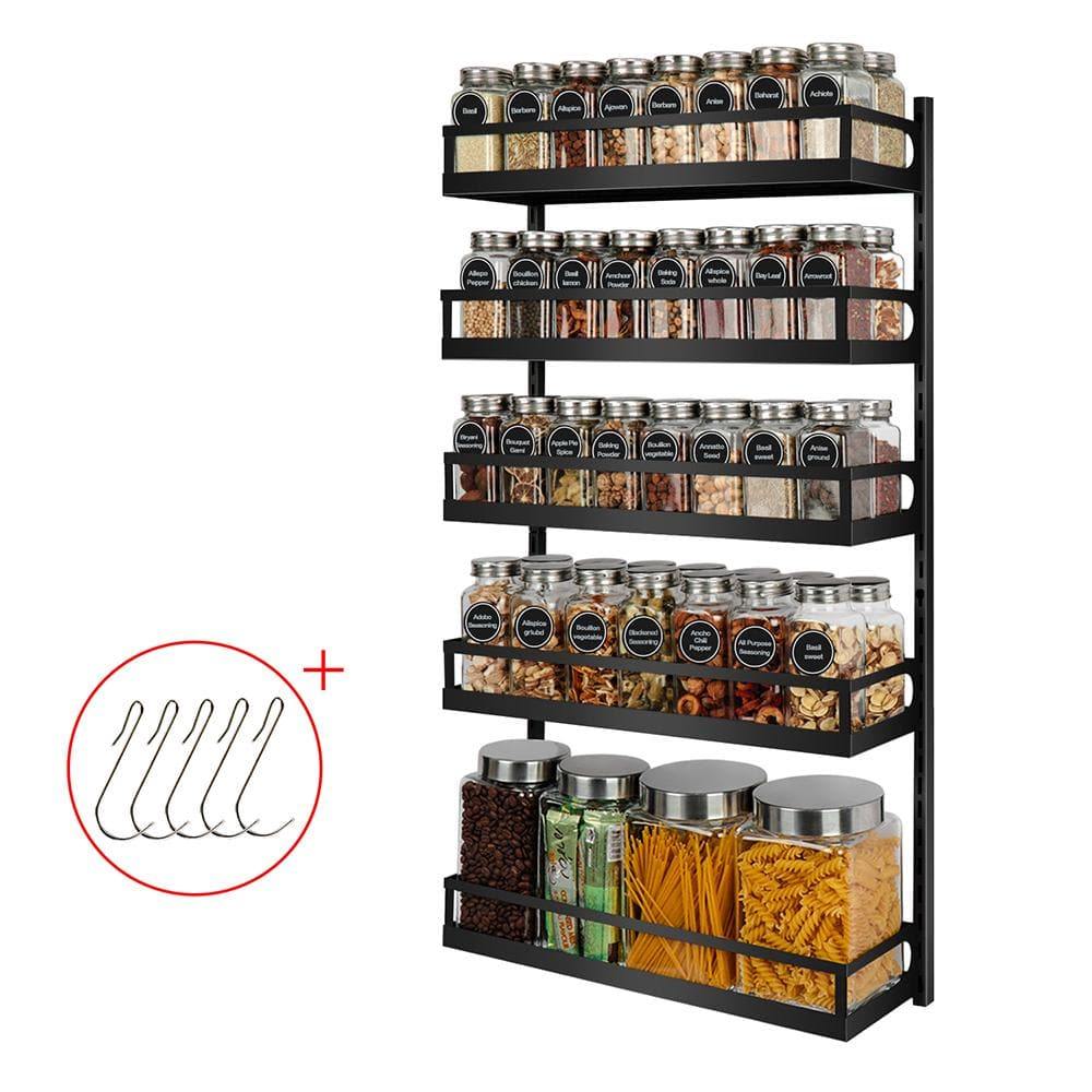 White Spice Rack 4-Tier Wall Mounted | X-cosrack