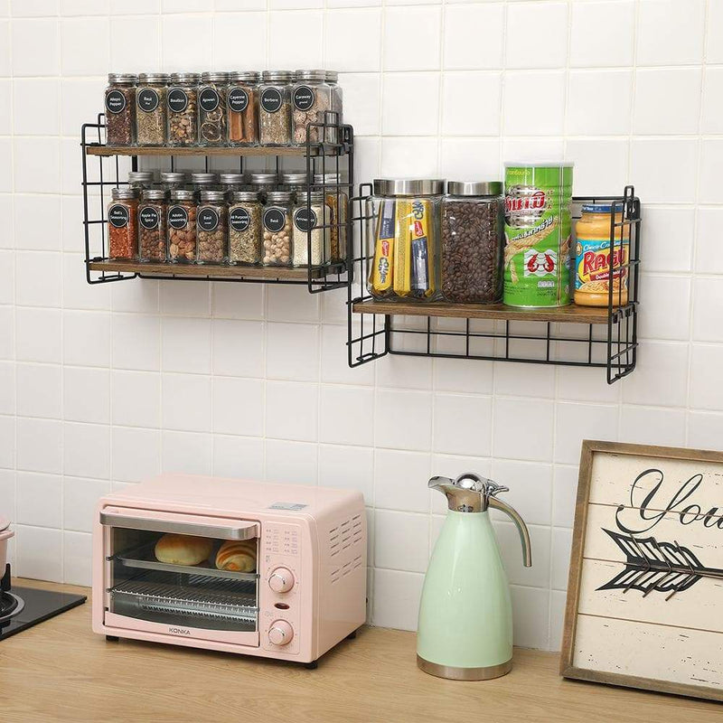 spice rack shelf wall mounted