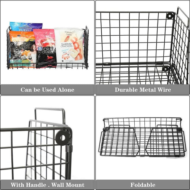 Stackable Wire Storage Baskets 3-Tier Design | X-cosrack