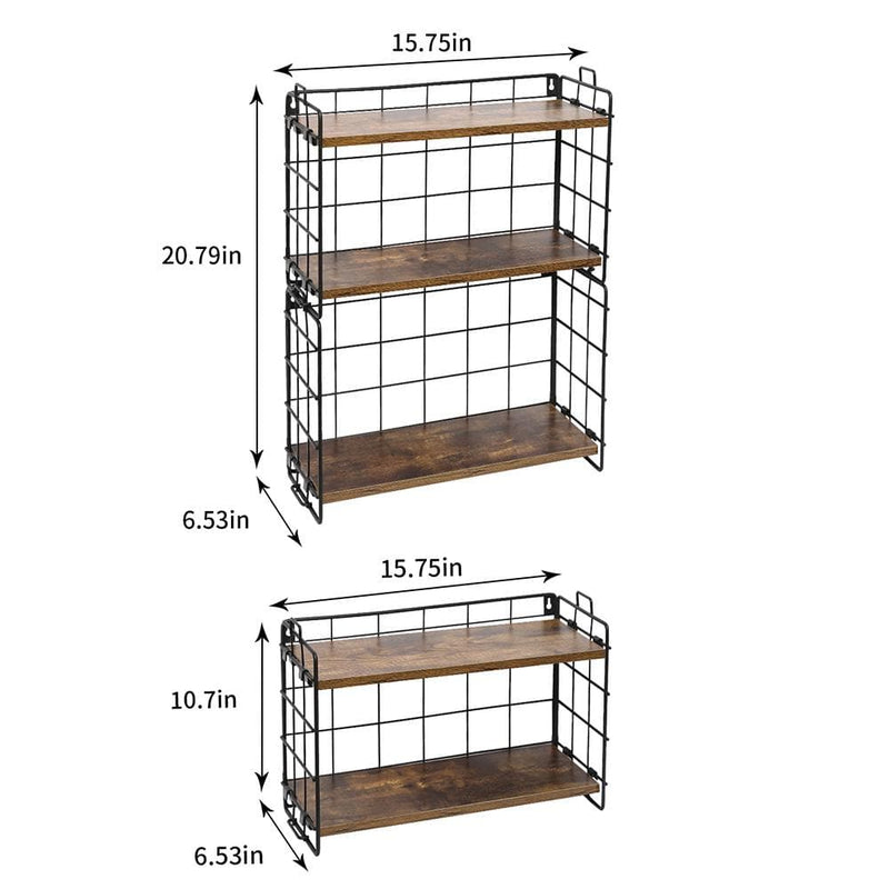 tiered spice rack size chart