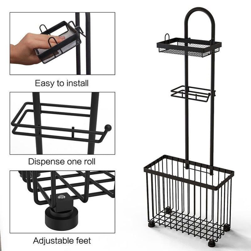 toilet holder stand, installation display diagram