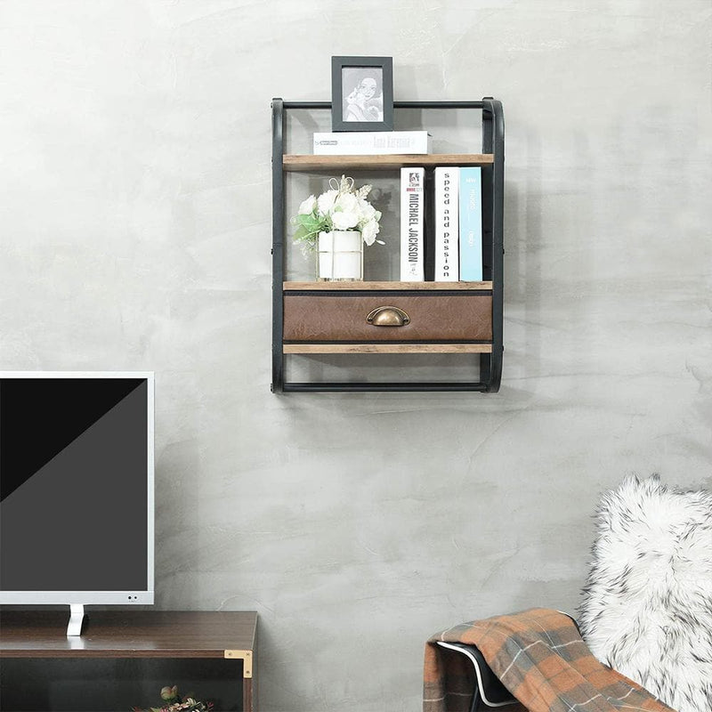 towel storage rack in the living room