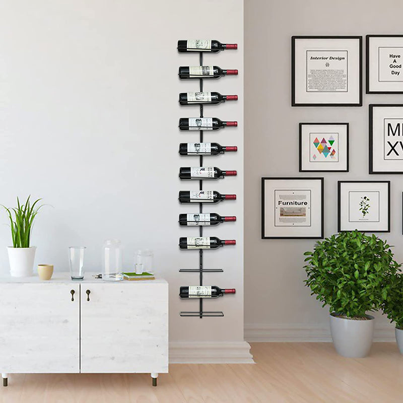 wall wine bottle holder in the living room