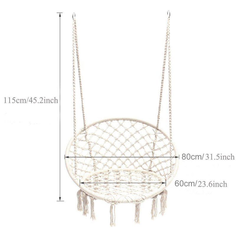 white hammock chair size chart