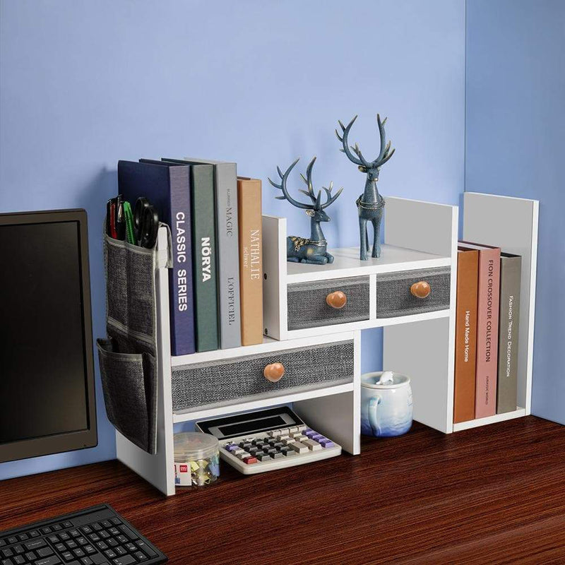 wood desktop shelf for computer desks